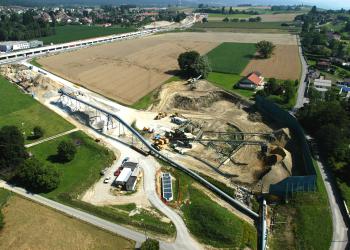 Gestion des matériaux du chantier de l'autoroute A5